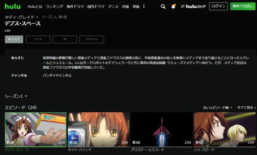キディ・グレイド hulu