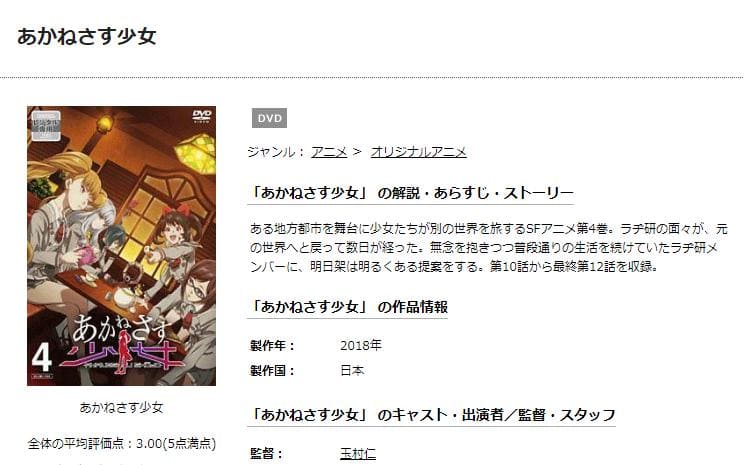 あかねさす少女 TSUTAYA DISCAS