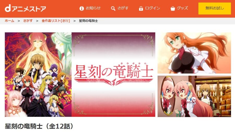 アニメ 星刻の竜騎士の動画を無料で見れる配信サイトまとめ