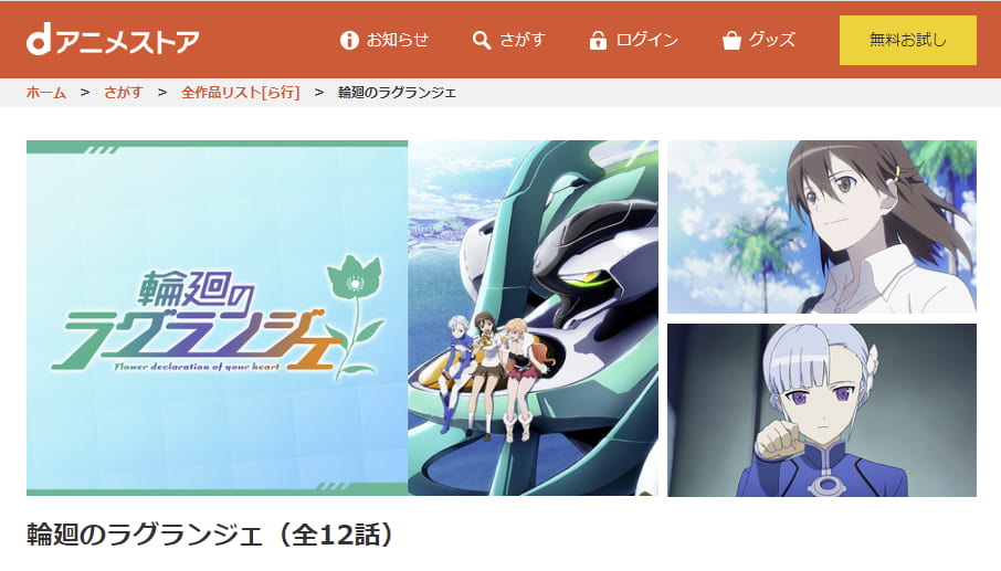 輪廻のラグランジェ(1期)dアニメストア