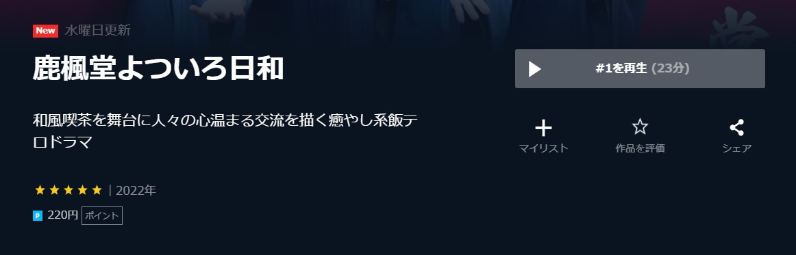 鹿楓堂よついろ日和 U-NEXT
