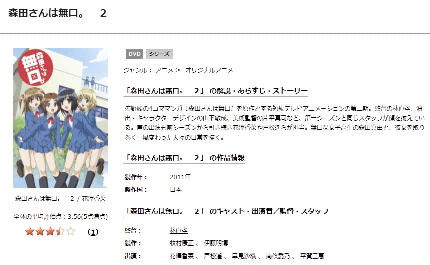 森田さんは無口。2(2期)TSUTAYA DISCAS