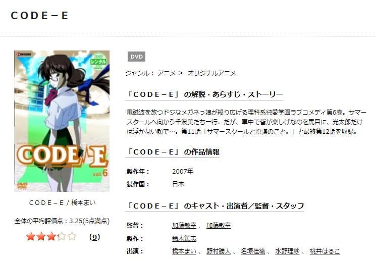 CODE-E TSUTAYA DISCAS