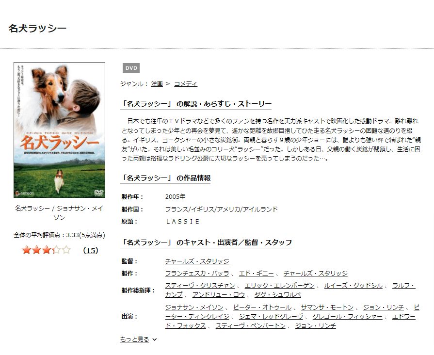 名犬ラッシーDISCAS