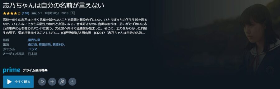 映画 志乃ちゃんは自分の名前が言えないの動画をフルで無料視聴できる配信サイトまとめ