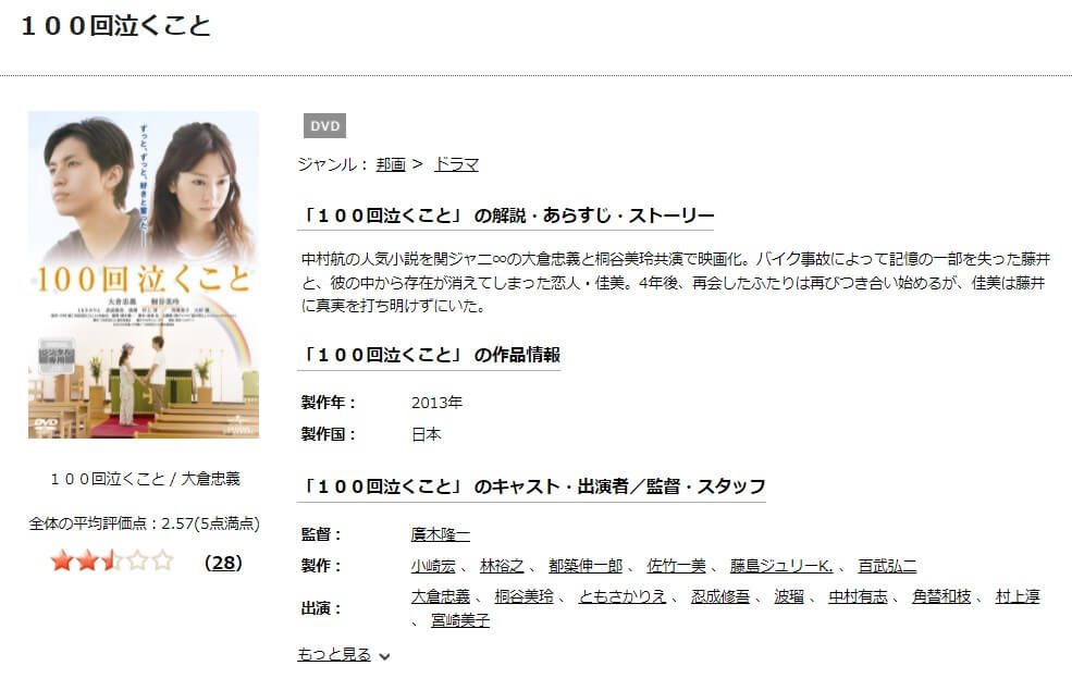 100回泣くことDISCAS