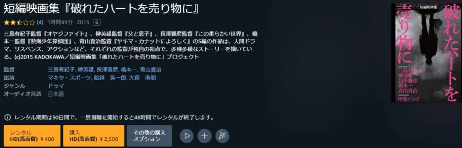 破れたハートを売り物にamazonプライム