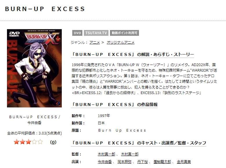 BURN-UP EXCESS TSUTAYA DISCAS