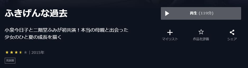 ふきげんな過去U-NEXT