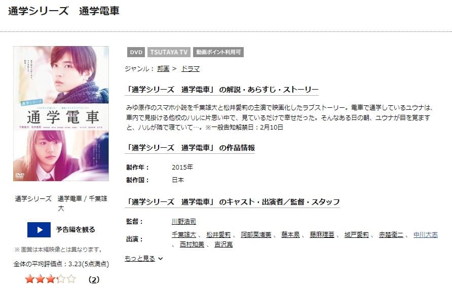 通学電車 TSUTAYA DISCAS