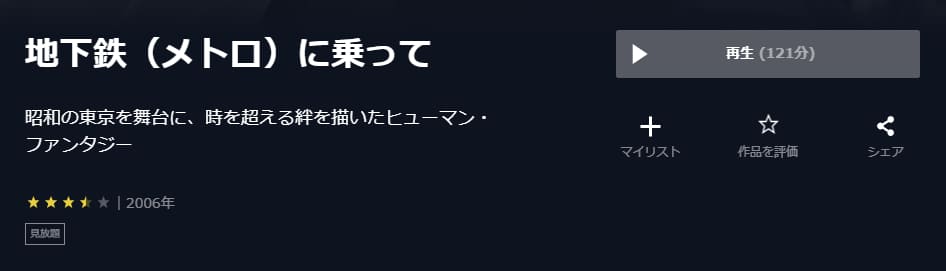 地下鉄(メトロ)に乗ってU-NEXT