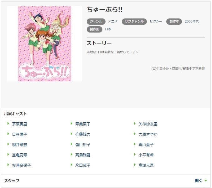アニメ ちゅーぶら の動画を無料で見れる配信サイトまとめ
