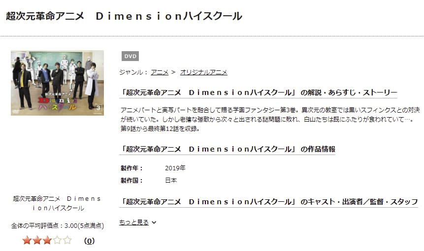 超次元革命アニメ DimensionハイスクールTSUTAYA DISCAS