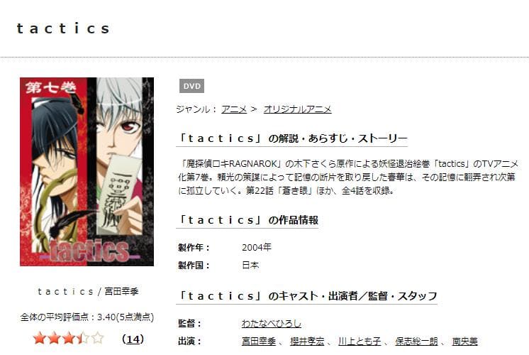 tactics TSUTAYA DISCAS