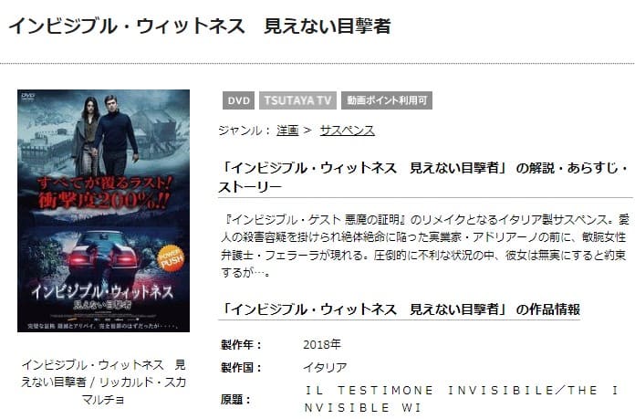 映画 インビジブル ウィットネス 見えない目撃者の動画をフルで無料視聴できる配信サイトまとめ