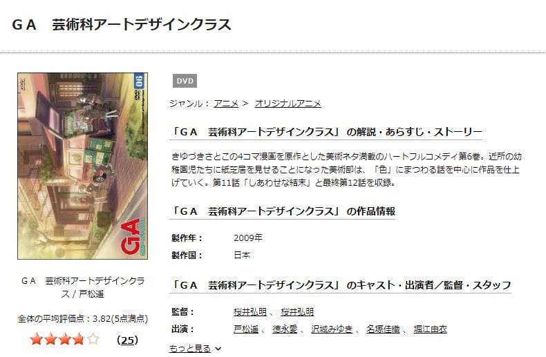 GA 芸術科アートデザインクラス TSUTAYA DISCAS