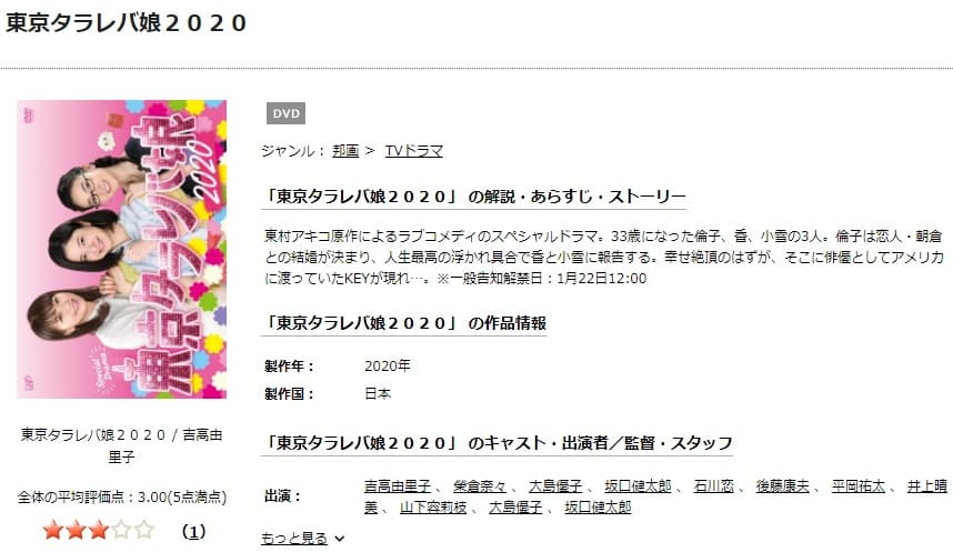 東京タラレバ娘2020DISCAS