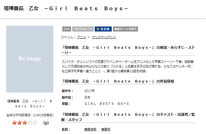 喧嘩番長 乙女 -Girl Beats Boys- TSUTAYA DISCAS
