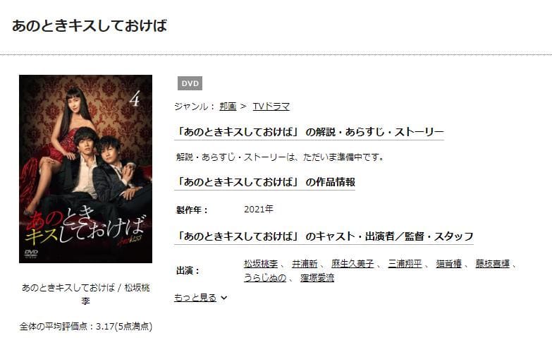 あのときキスしておけば TSUTAYA DISCAS