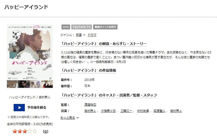 ハッピーアイランド TSUTAYA DISCAS