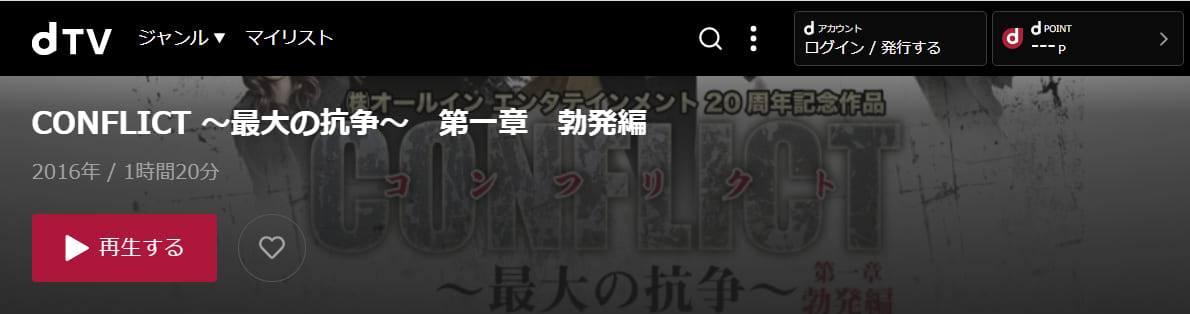 CONFLICT 最大の抗争dTV