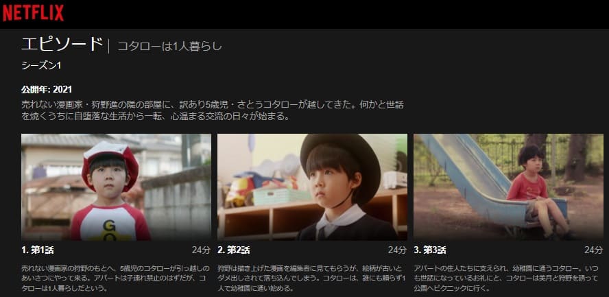 コタローは1人暮らしNetflix