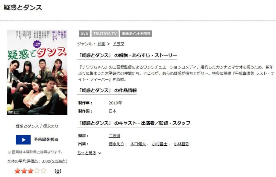 疑惑とダンスTSUTAYA DISCAS