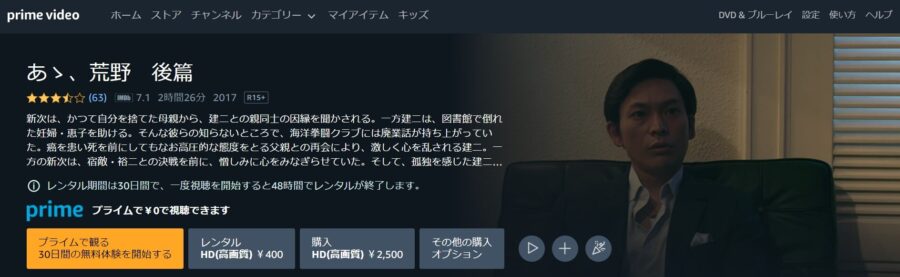 あゝ、荒野 後篇Amazon