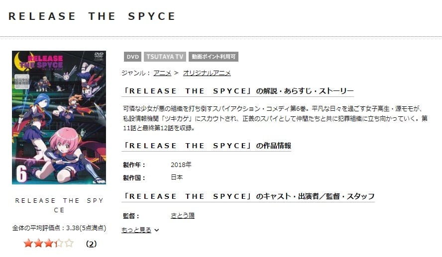 RELEASE THE SPYCE TSUTAYA DISCAS