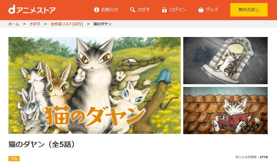 猫のダヤンdアニメストア
