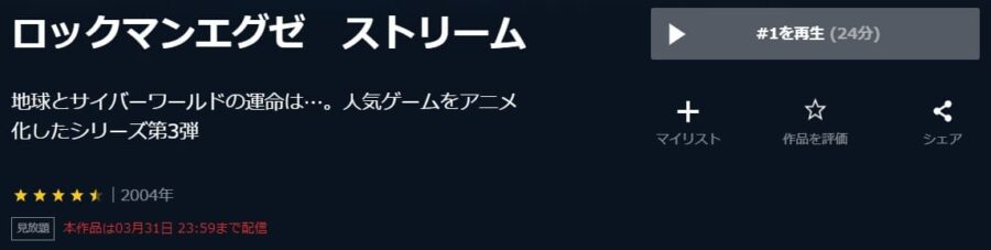 アニメ ロックマンエグゼ ストリームの動画を無料で見れる配信サイトまとめ
