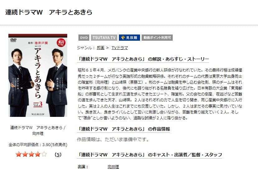 アキラとあきら TSUTAYA DISCAS
