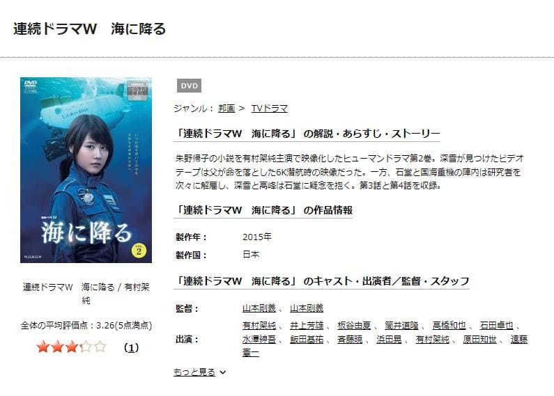 海に降る TSUTAYA DISCAS