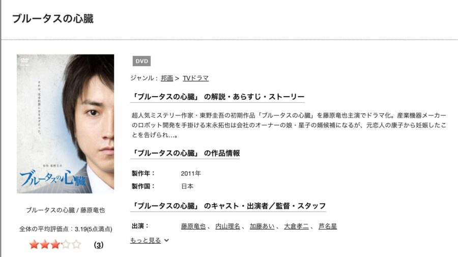 東野圭吾スペシャルTSUTAYA DISCAS配信画像(DVD画像つきトップ画像)