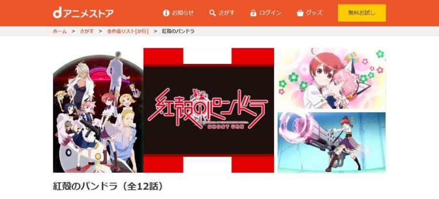 紅殻のパンドラ dアニメストア