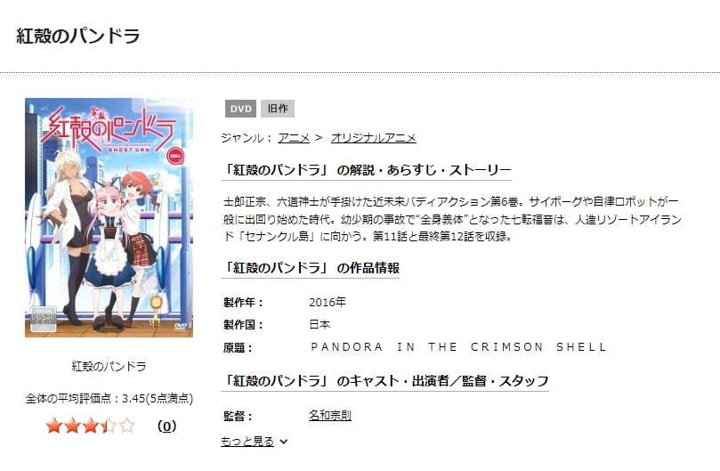 紅殻のパンドラ TSUTAYA DISCAS