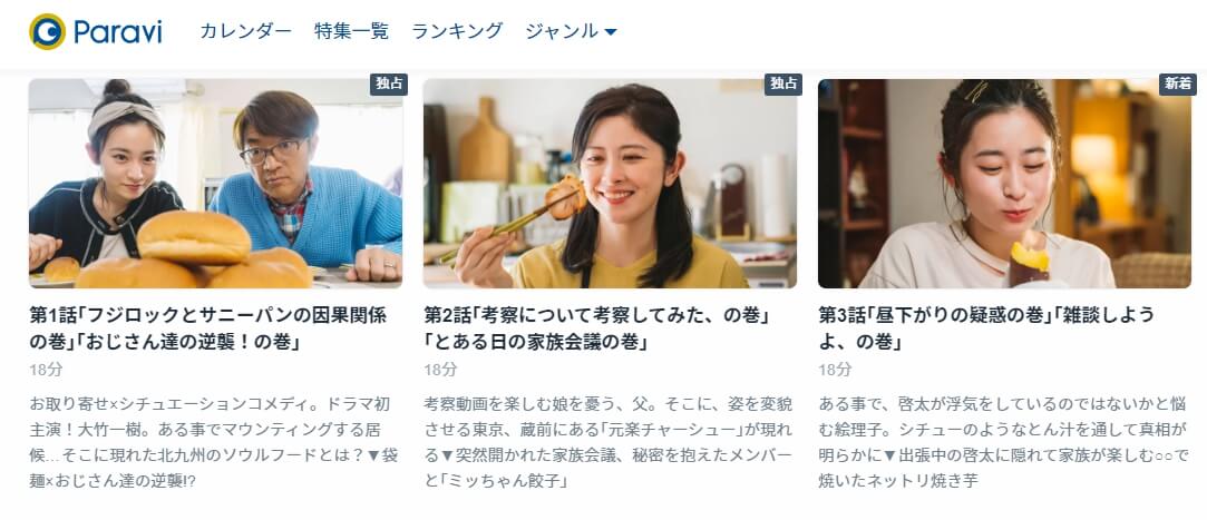 よだれもん家族 ドラマ Paravi