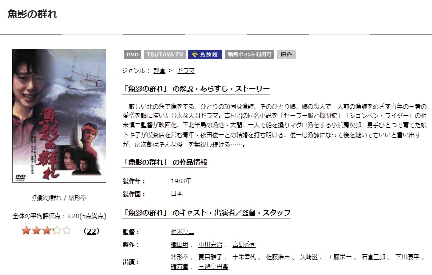 魚影の群れTSUTAYA DISCAS