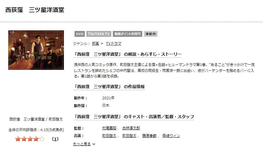 西荻窪 三ツ星洋酒堂TSUTAYA DISCAS