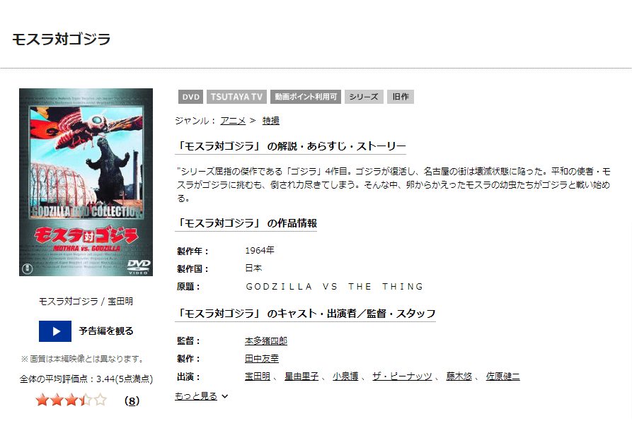 モスラ対ゴジラDISCAS