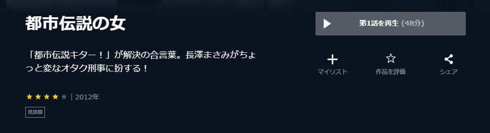 都市伝説の女 U-NEXT