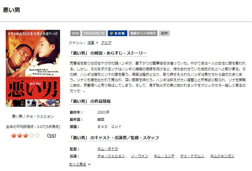 悪い男-TSUTAYADISCAS