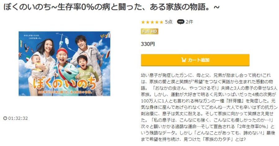 ぼくのいのち 生存率0%の病と闘った、ある家族の物語。music.jp