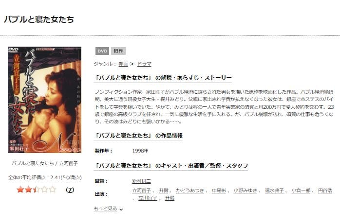 バブルと寝た女たち-TSUTAYA DISCAS