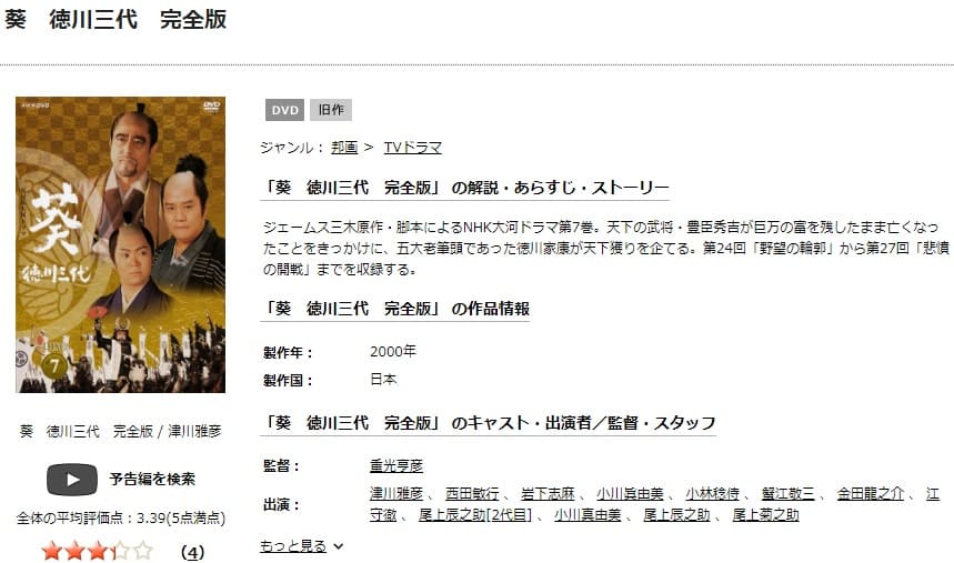 徳川三代DISCAS