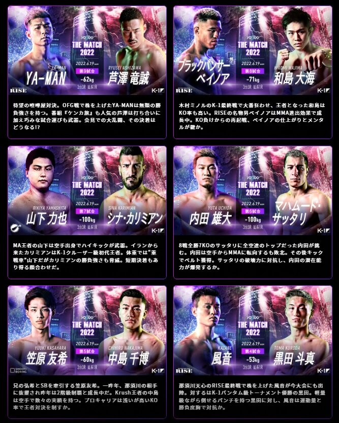 THE MATCH2022 試合順