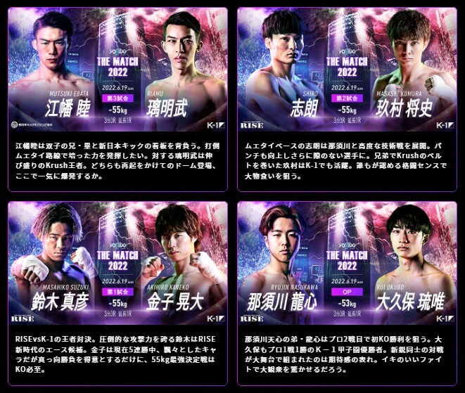 THE MATCH2022 試合順