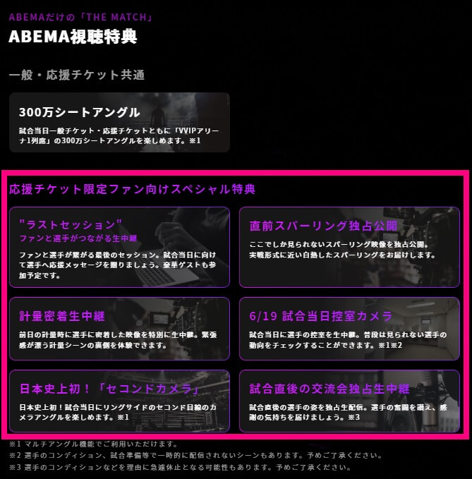 THE MATCH2022応援チケット