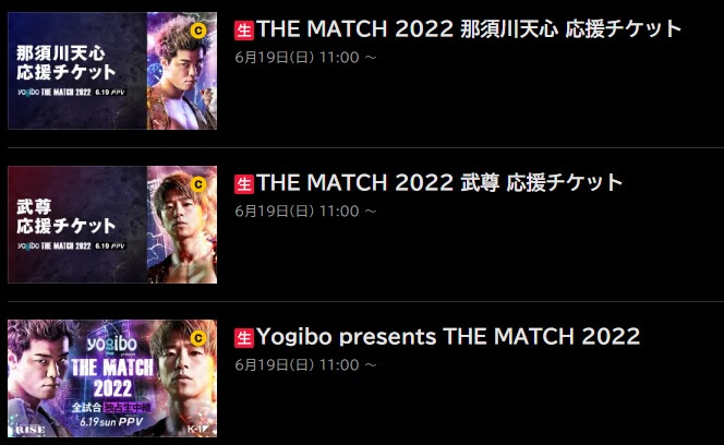THE MATCH2022 視聴方法