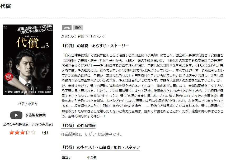 代償TSUTAYA DISCAS